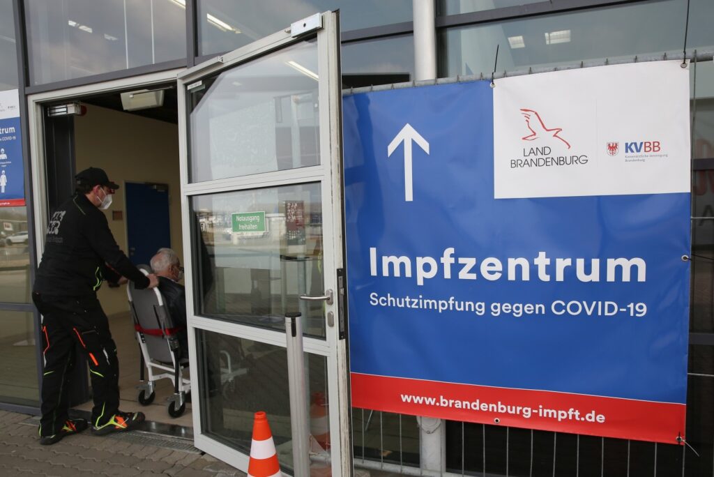 Vaccinatiecentrum in Duitsland.